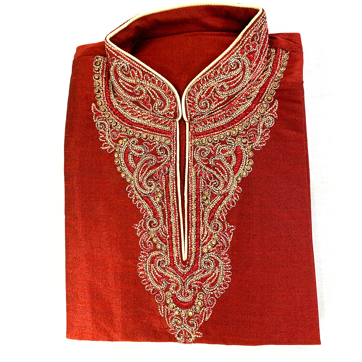 DT Red Short Kurta - Vintage India NYC