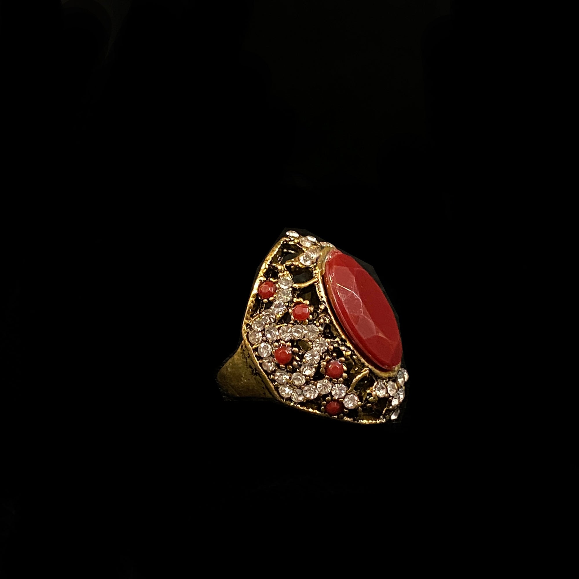 Red Cocktail Ring-4 styles - Vintage India NYC