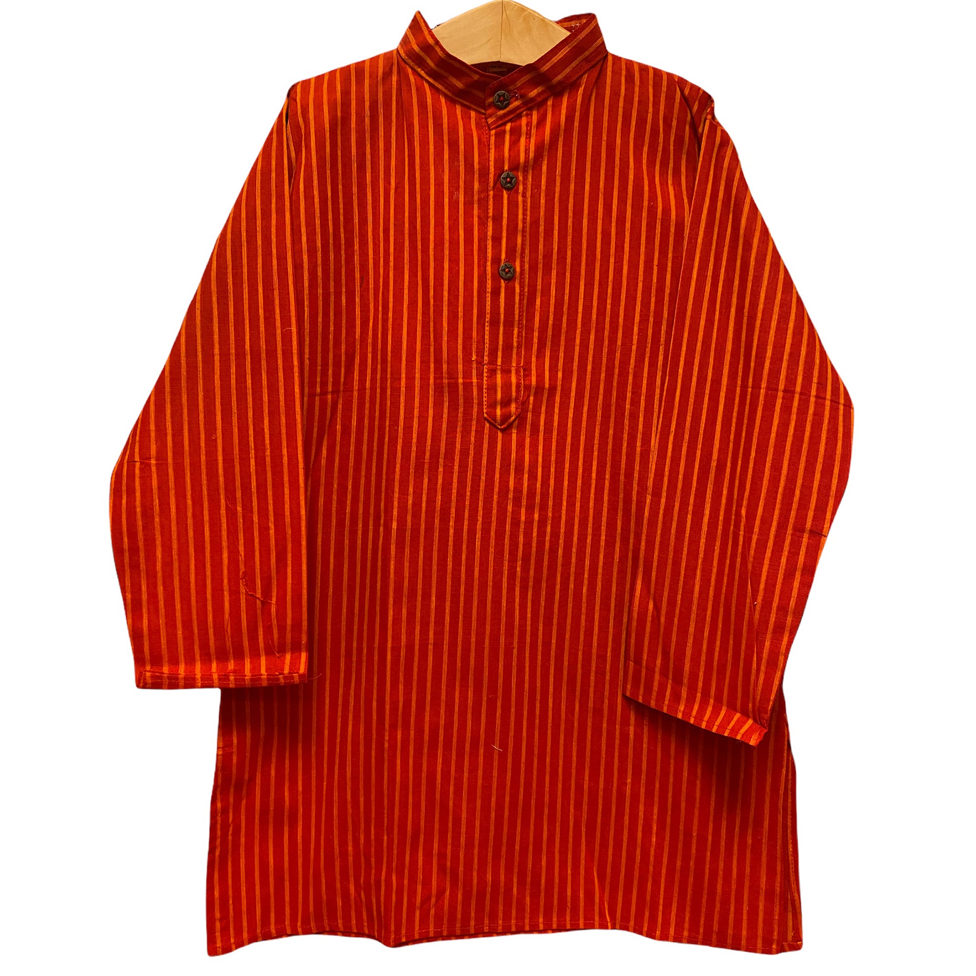 Red Stripe Kurta - Vintage India NYC