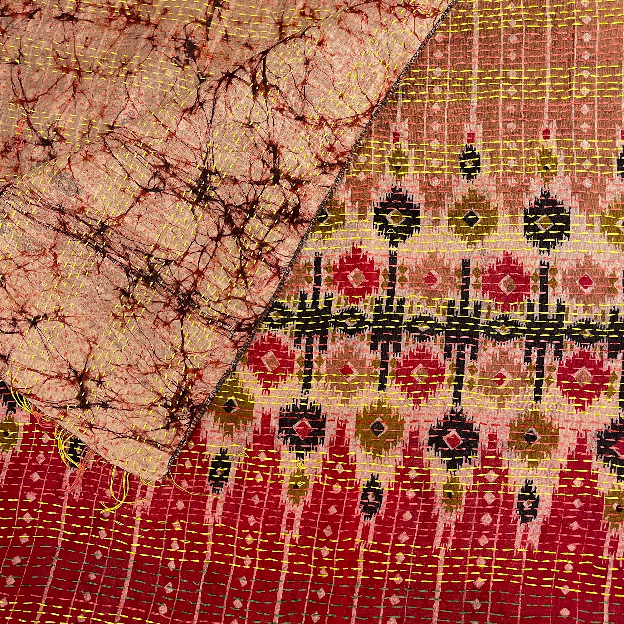Silk Kantha Stoles - Vintage India NYC