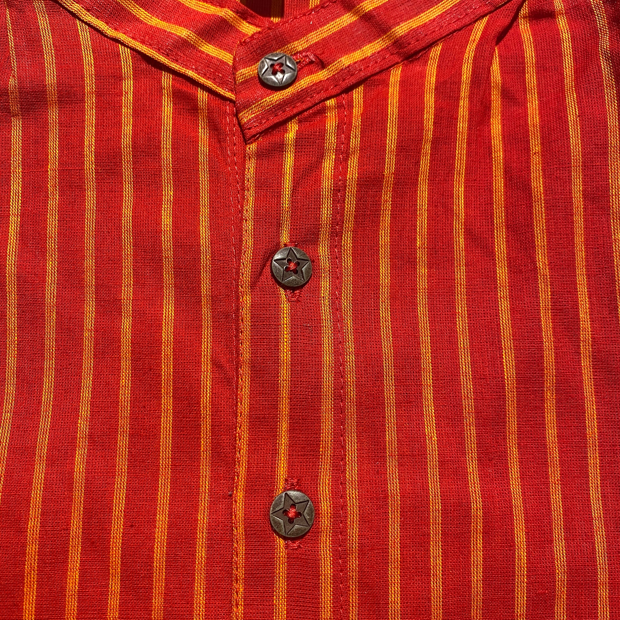 Red Stripe Kurta - Vintage India NYC