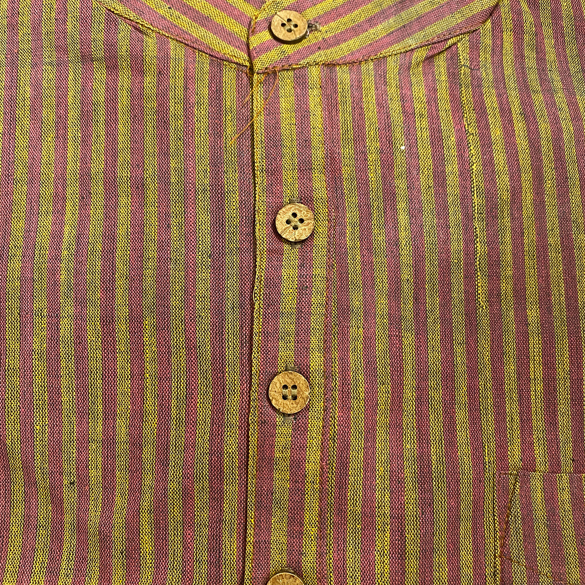 Striped Khadi Kurtas-Size 40-44 - Vintage India NYC
