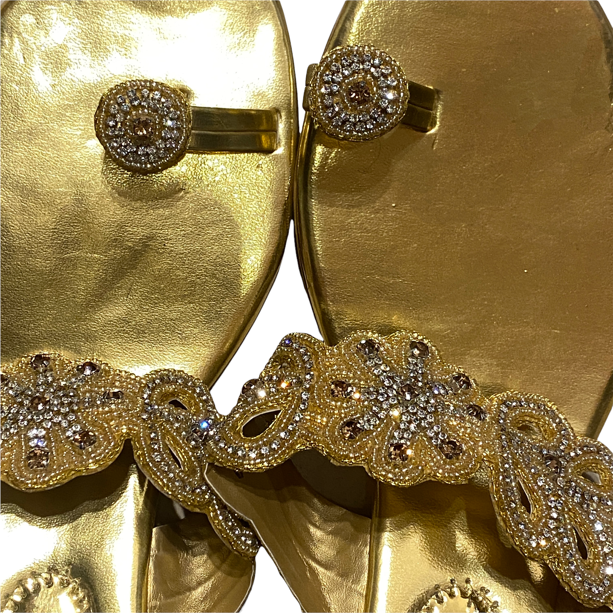 DT Gold Toe Ring Sandals 2 - Vintage India NYC