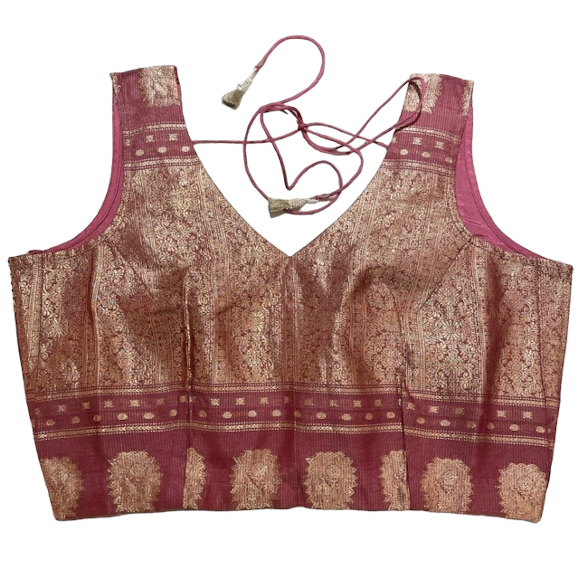 Brocade Saree Blouses-Size 38 - Vintage India NYC
