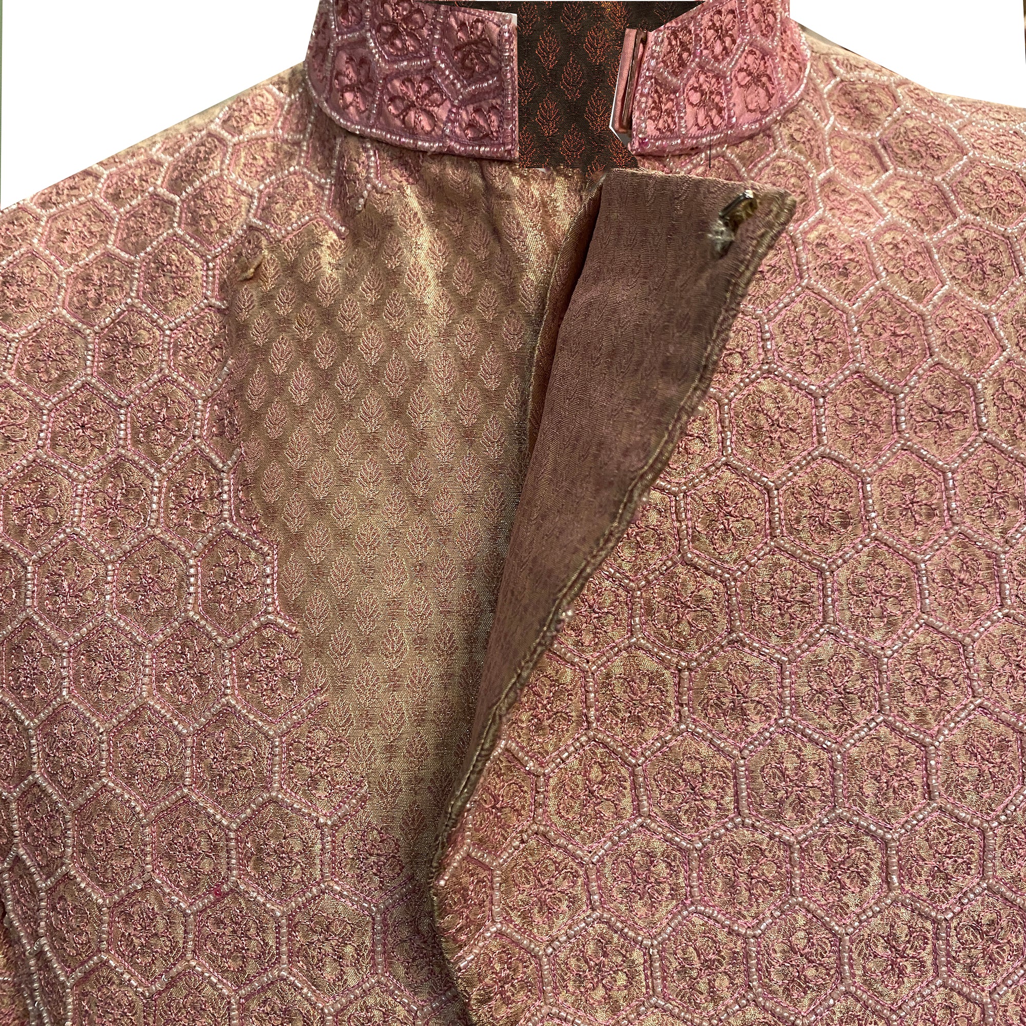 Vintage Rose Pink Sherwani - Vintage India NYC