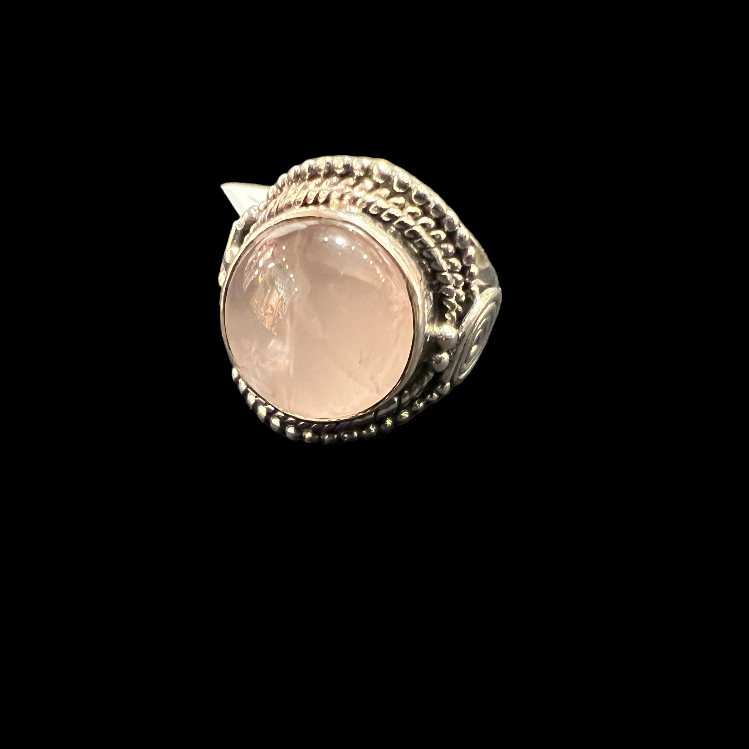 CT Medium Silver Stone Rings 2 - Vintage India NYC