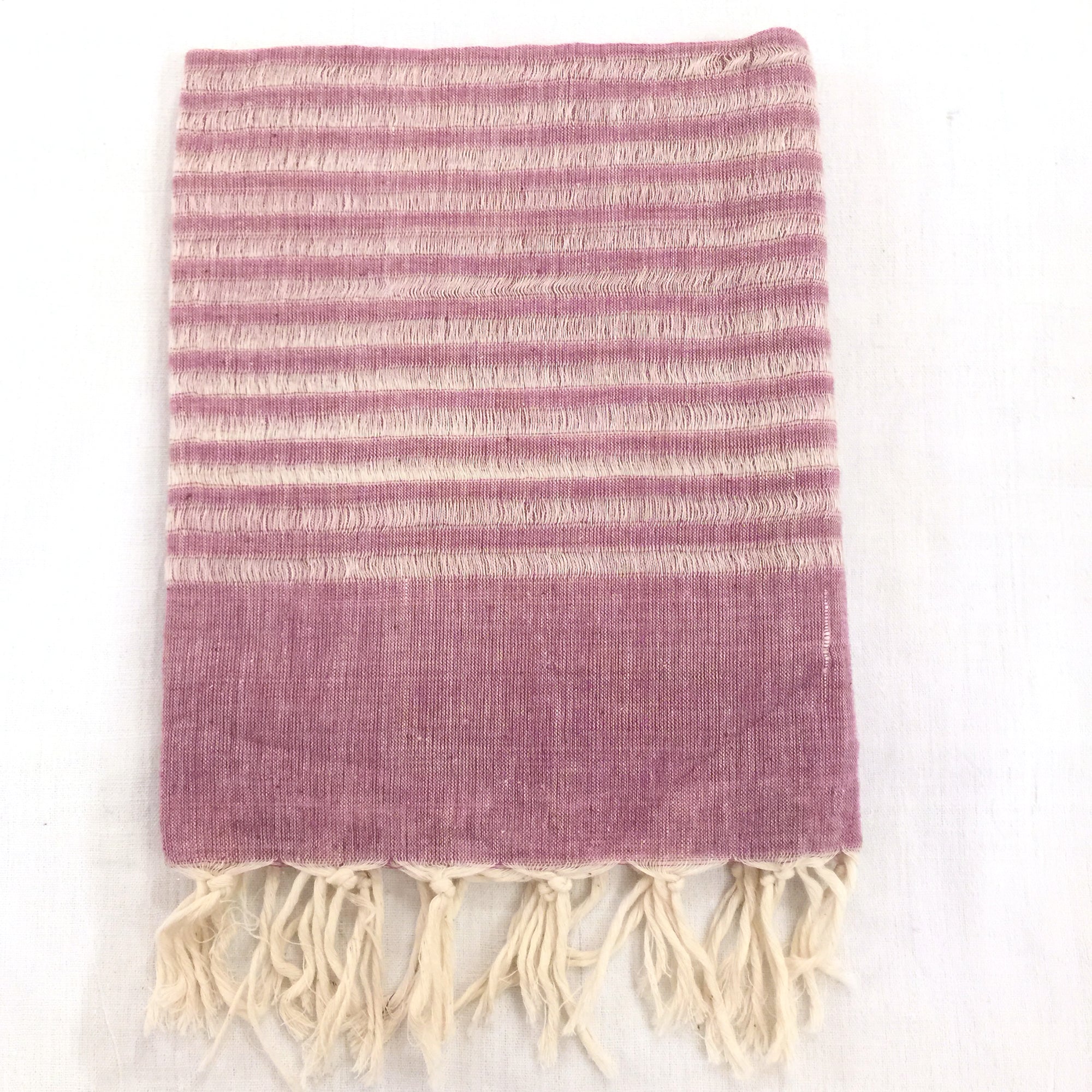 Handwoven Striped Cotton Scarves-10 Colors - Vintage India NYC