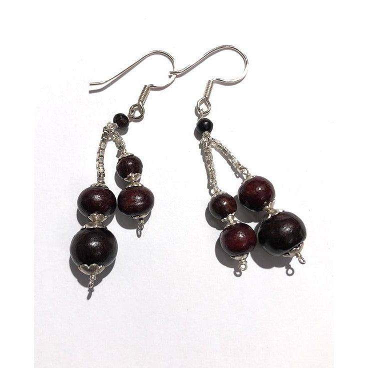 VD Rosewood Earrings - Vintage India NYC