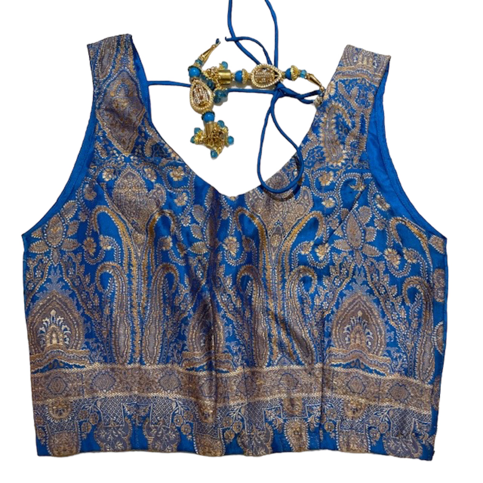 Brocade Saree Blouses-Size 30 - Vintage India NYC