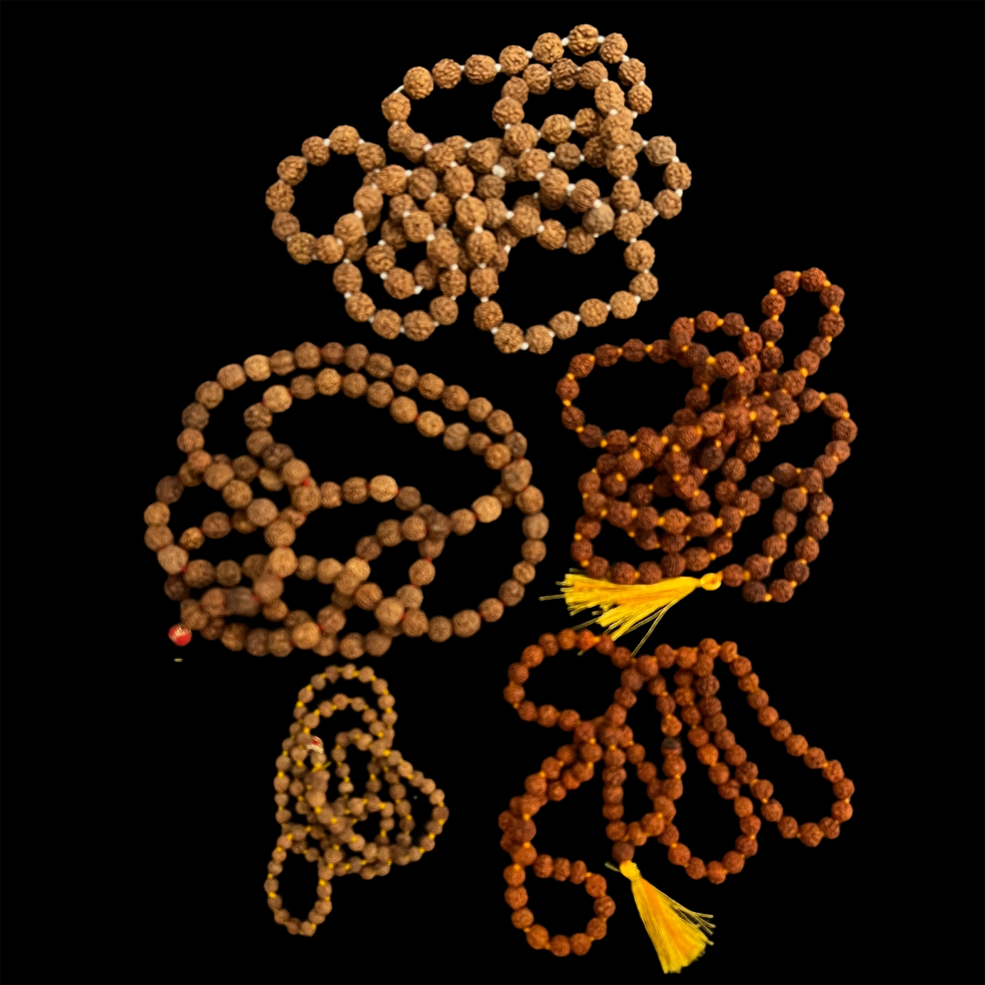 Rudraksha Med 108 Beads-5 sizes - Vintage India NYC