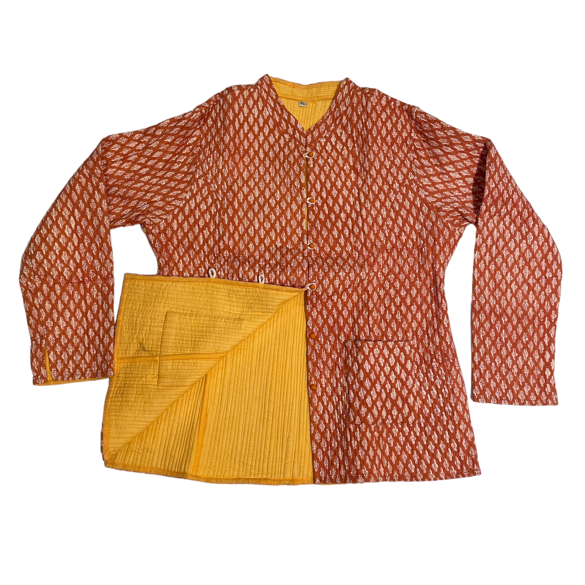 GR Short Quilted Coats-Medium-38 - Vintage India NYC