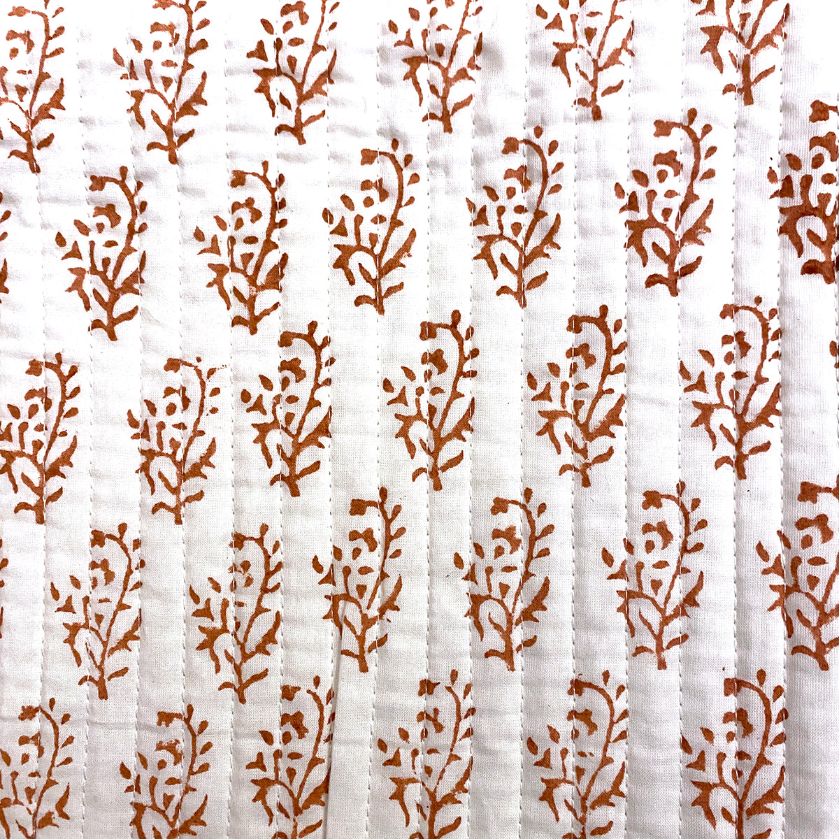 SC Blockprint Baby Blankets-Rust - Vintage India NYC