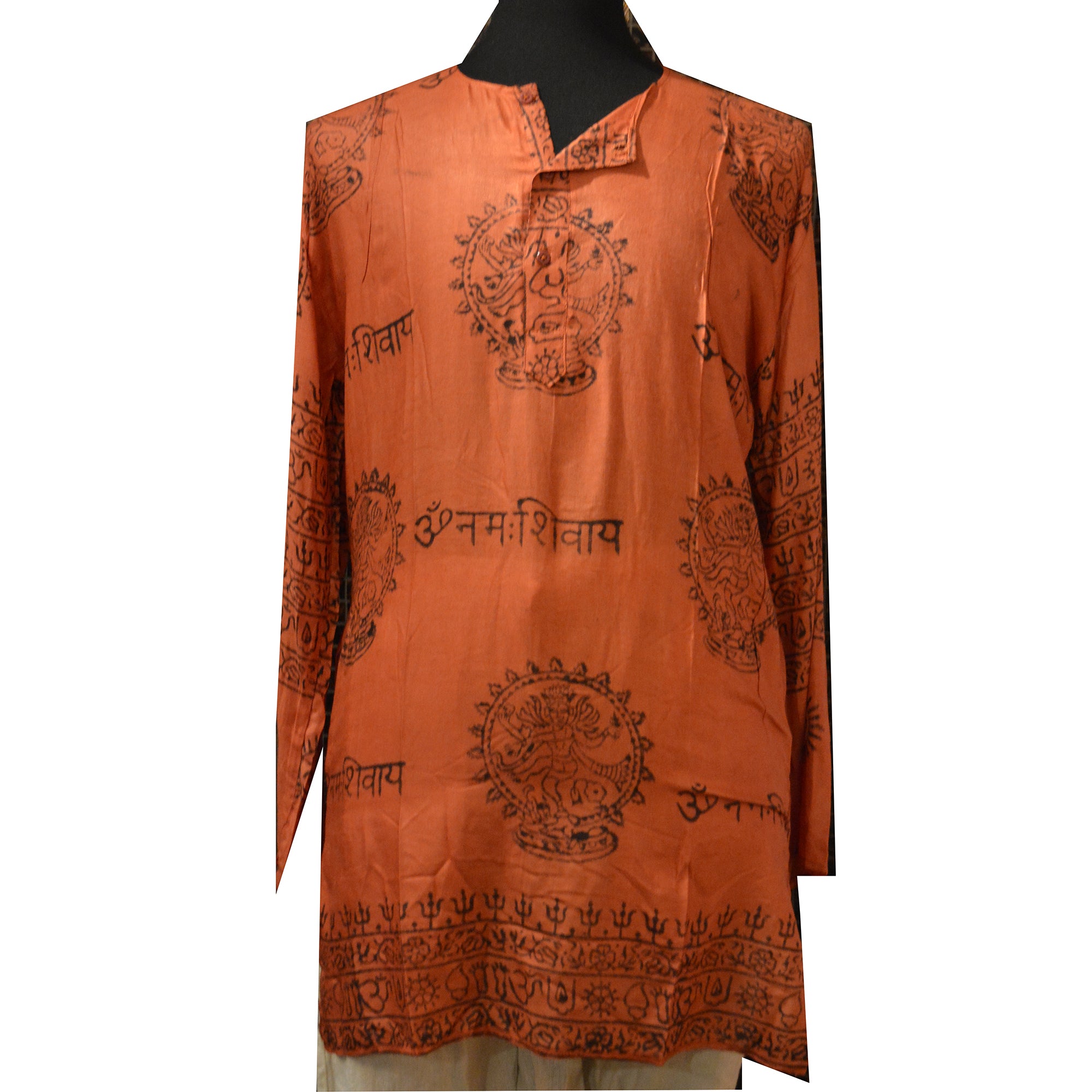 Om print shirt - Vintage India NYC