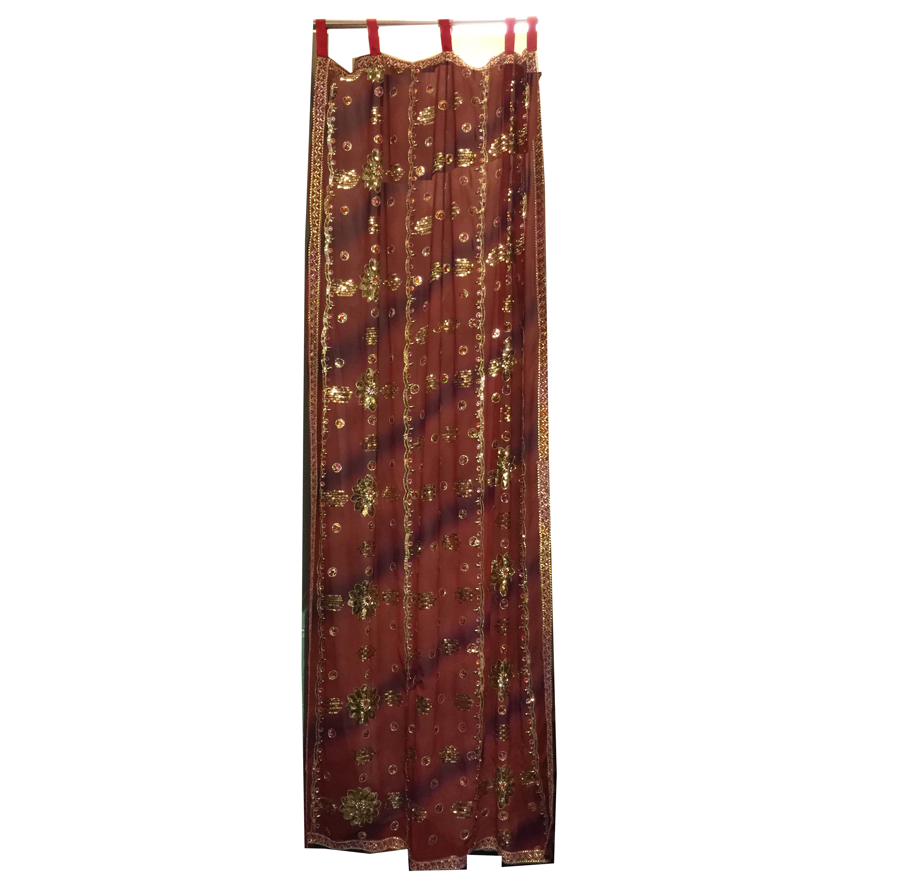 Single Curtains-Reds - Vintage India NYC