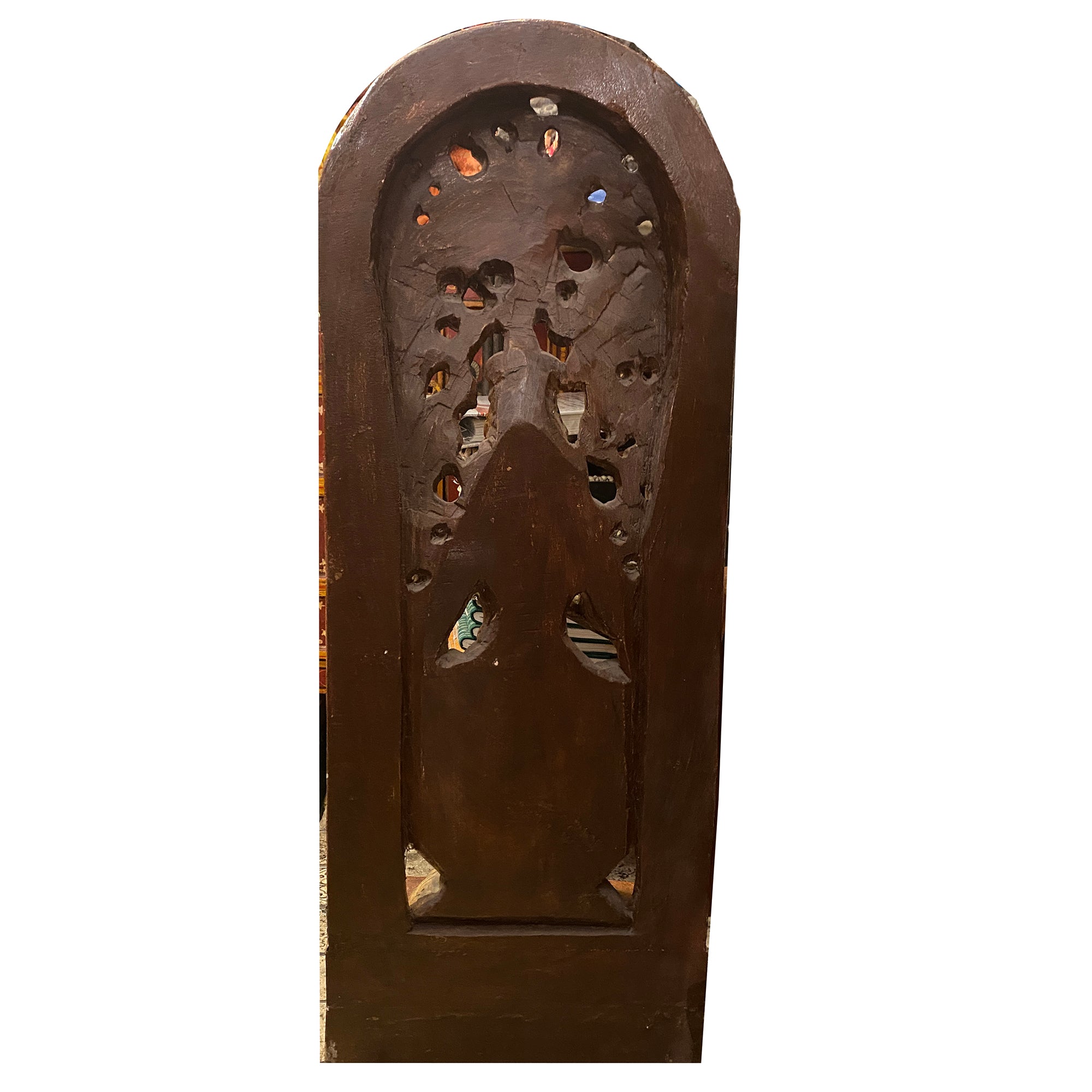 Saraswati Hand-painted & Carved Murti - Vintage India NYC