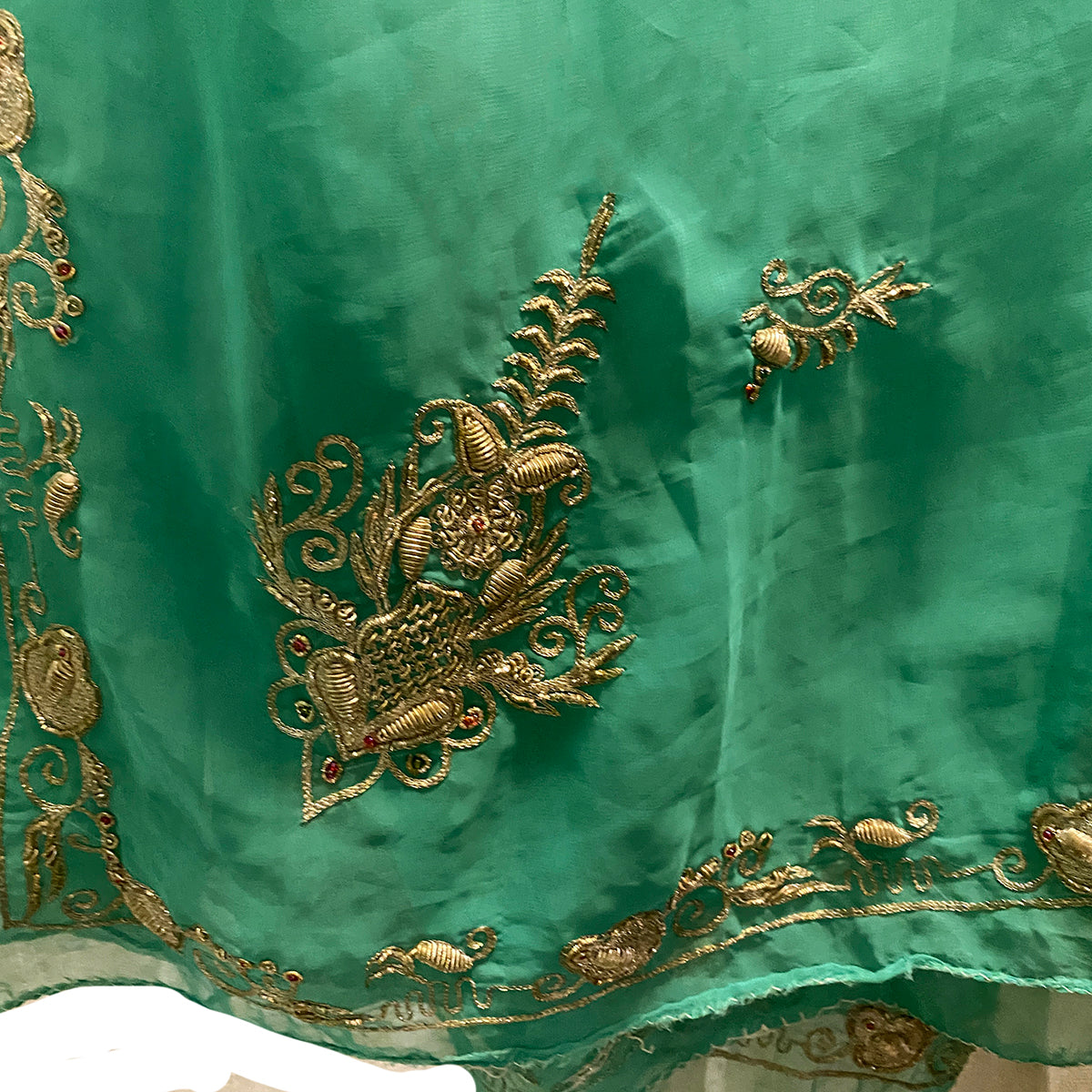 Vintage Heavy Work Dupatta Scarf 6899 - Vintage India NYC