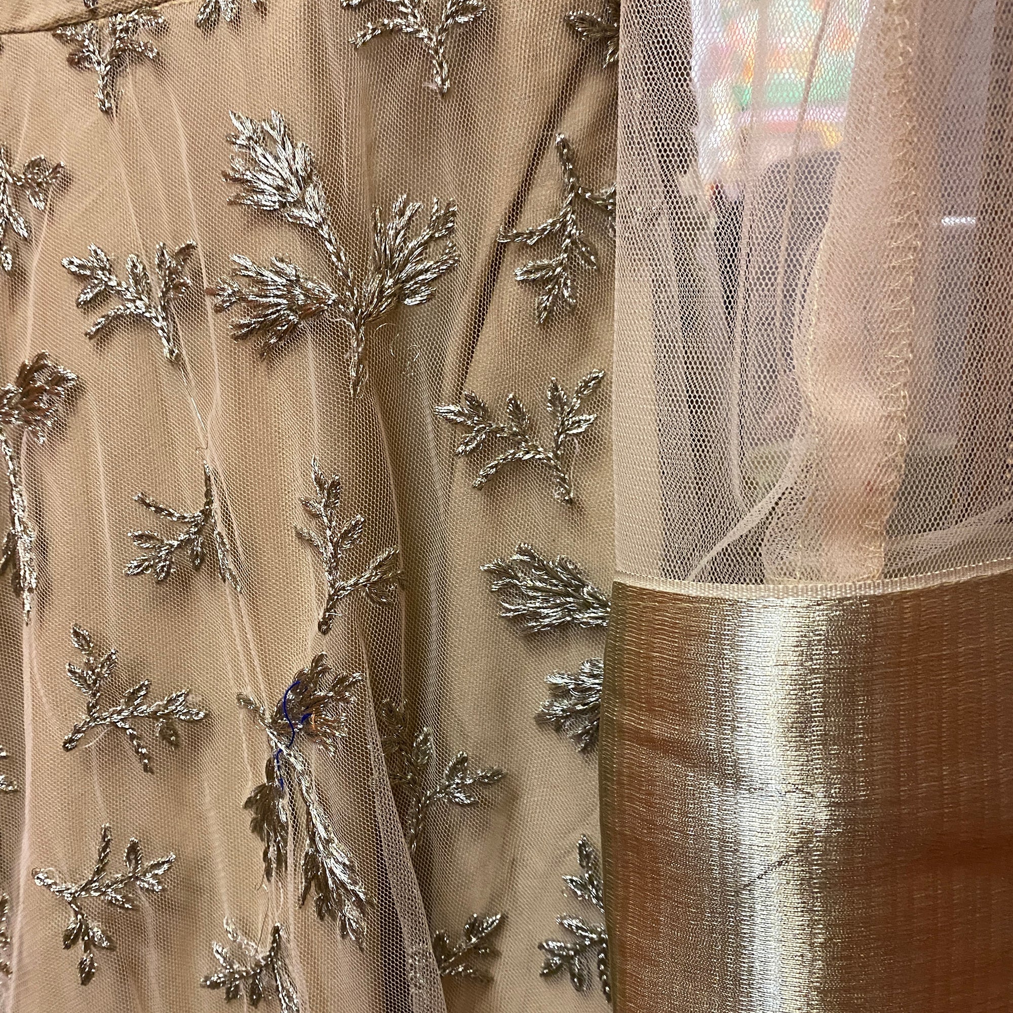 Tan Zardozi Anarkali Gown - Vintage India NYC