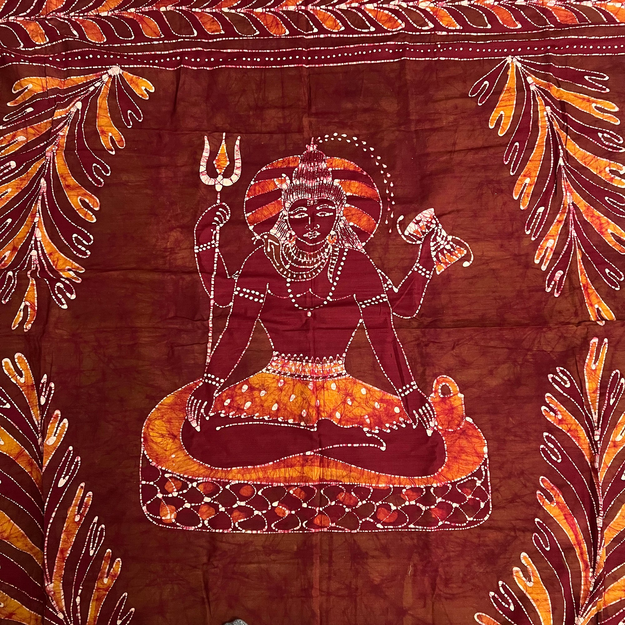 Shiva Batik Bed Cover/Wall Hanging - Vintage India NYC