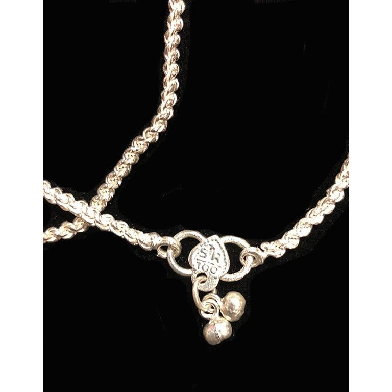 VD Pure Silver Ankle Bracelet - Vintage India NYC