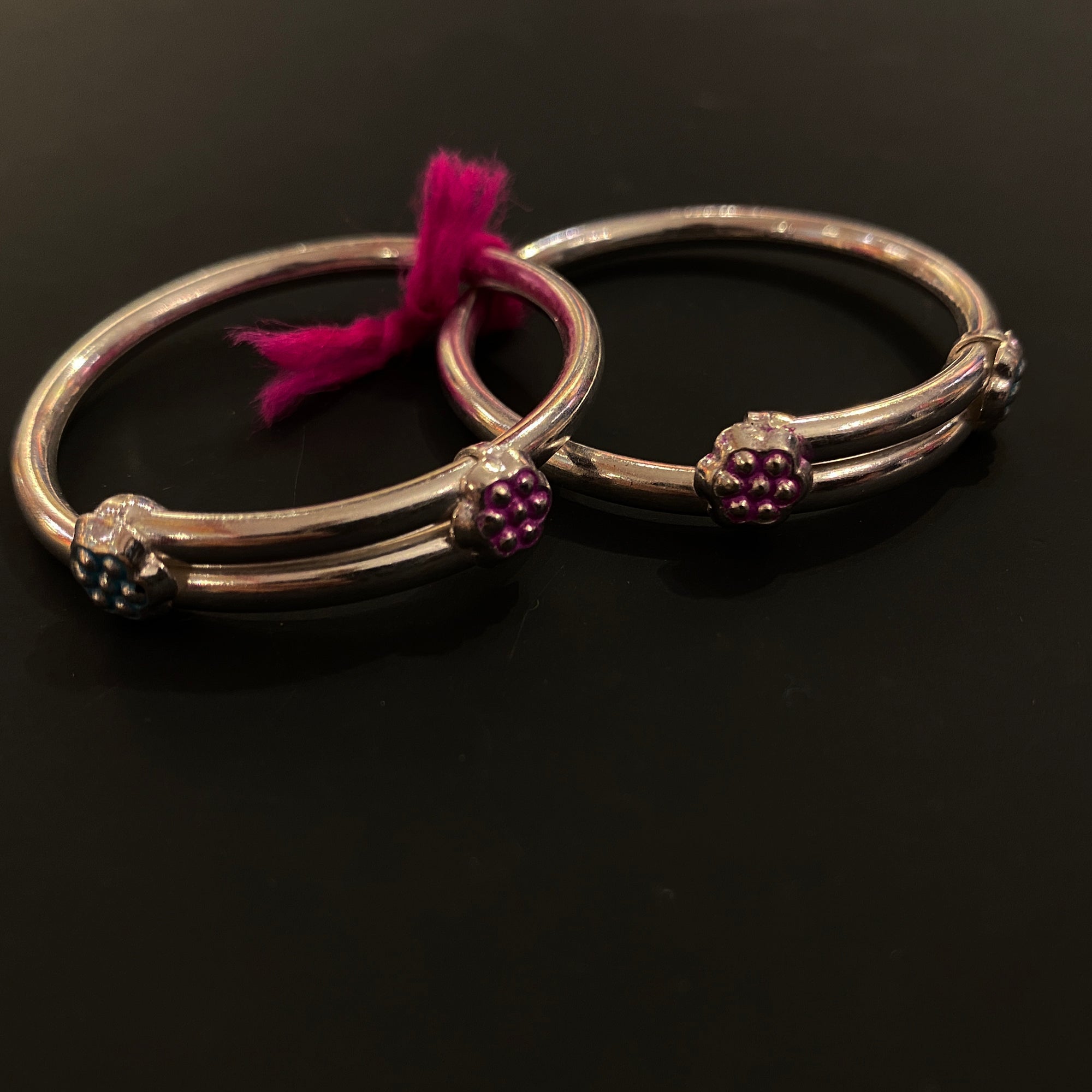 Silver Baby Bangles - Vintage India NYC