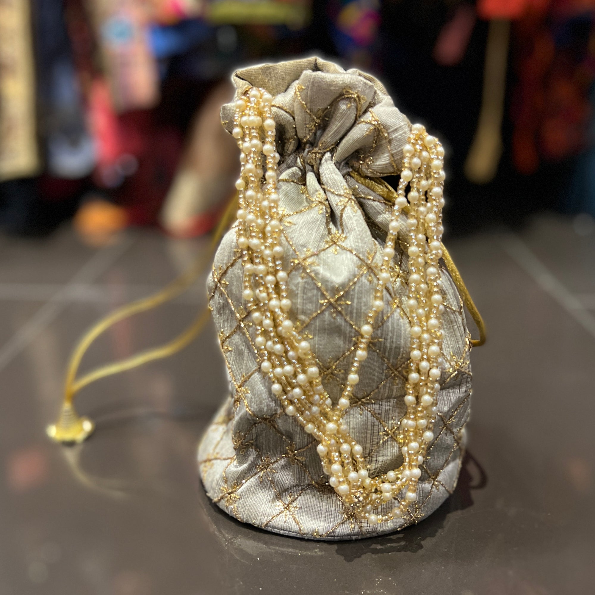 DT Diamond Potli Bags - Vintage India NYC
