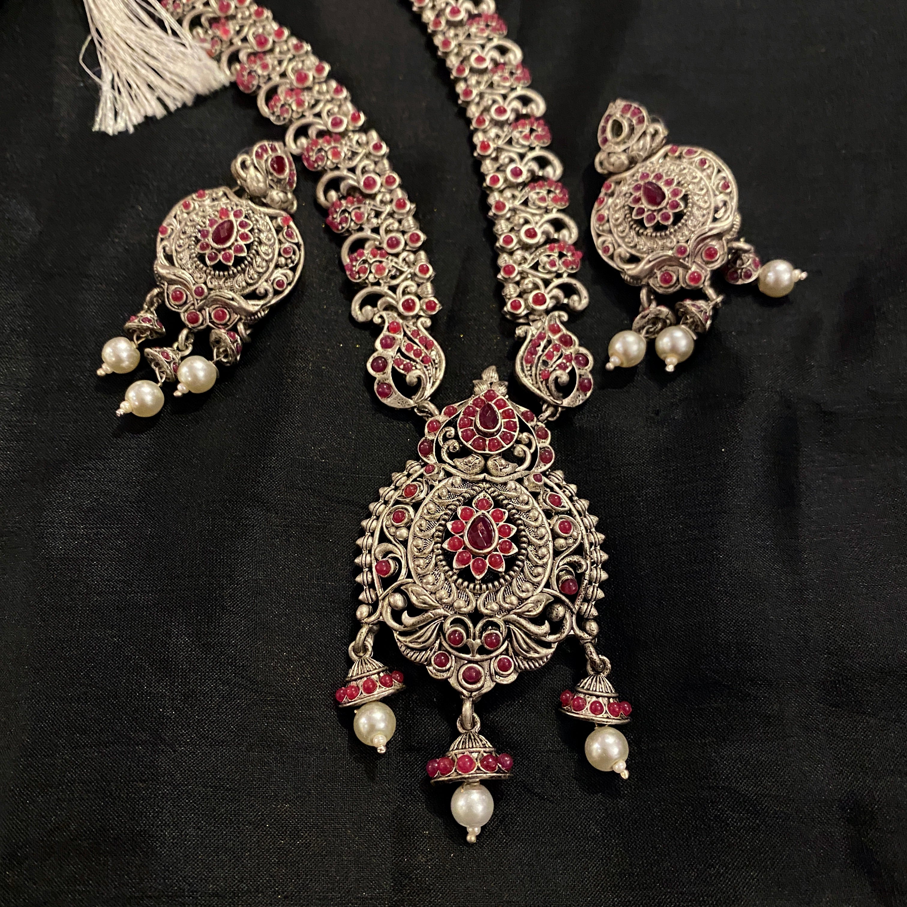 Silver Necklace Set - Vintage India NYC