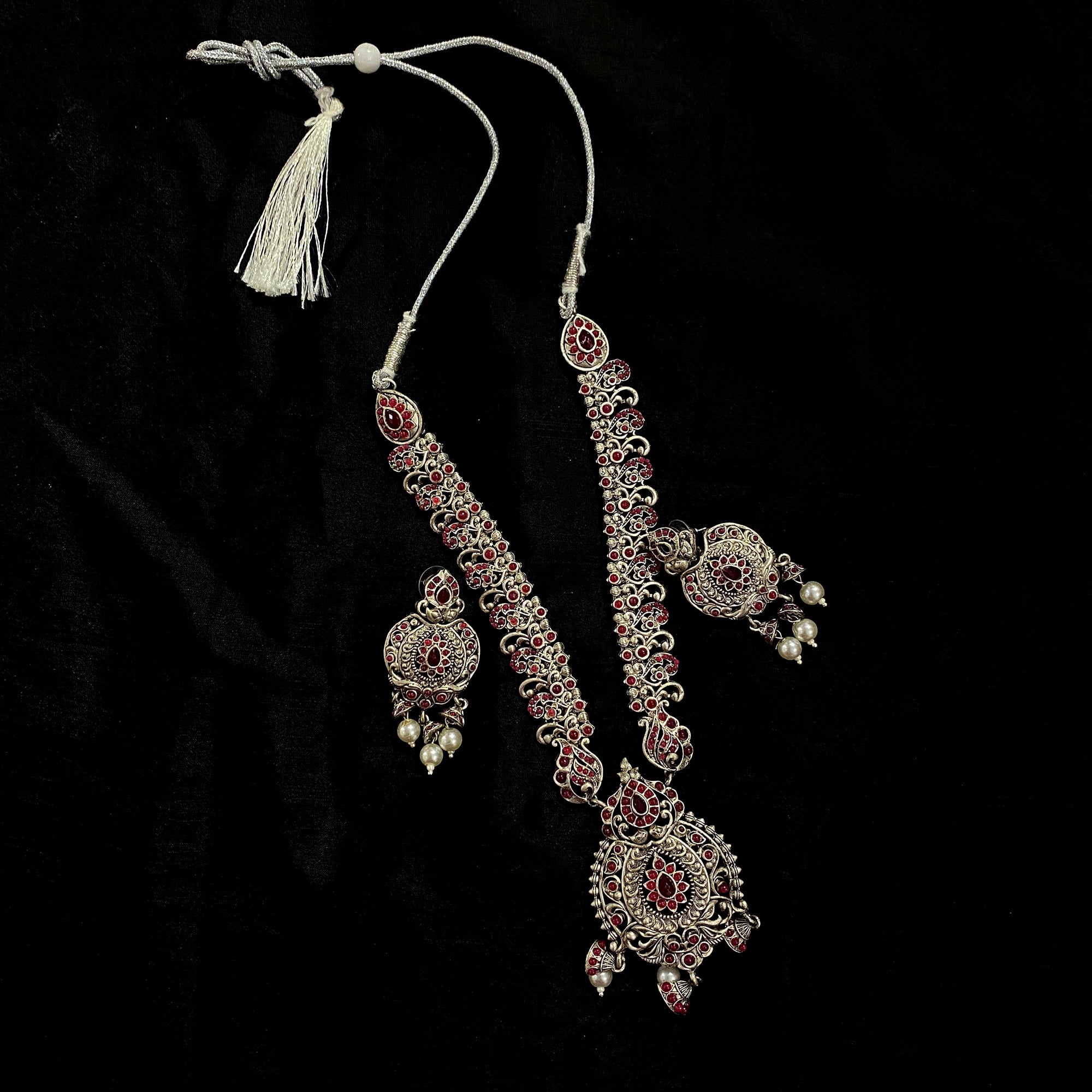 Silver Necklace Set - Vintage India NYC