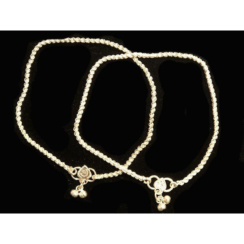 VD Pure Silver Ankle Bracelet - Vintage India NYC
