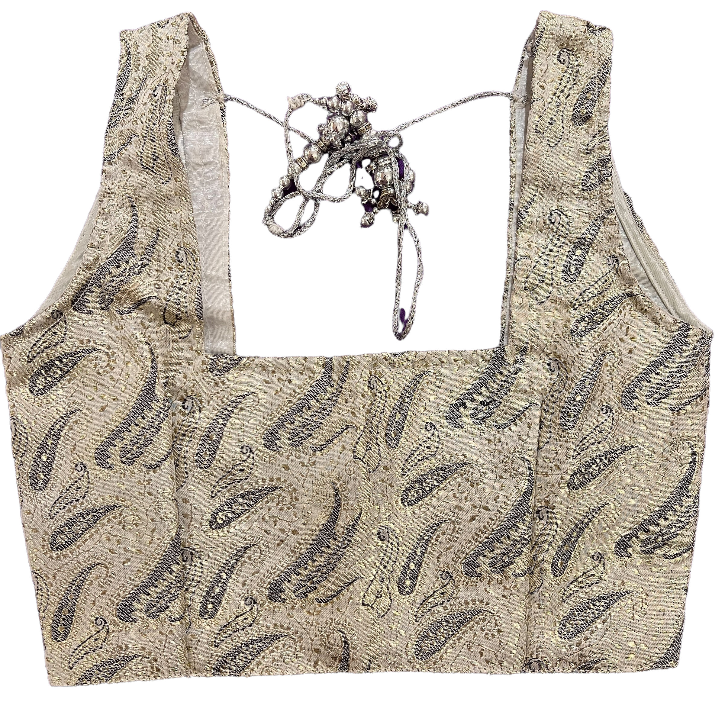 Brocade Saree Blouses-Size 28 - Vintage India NYC