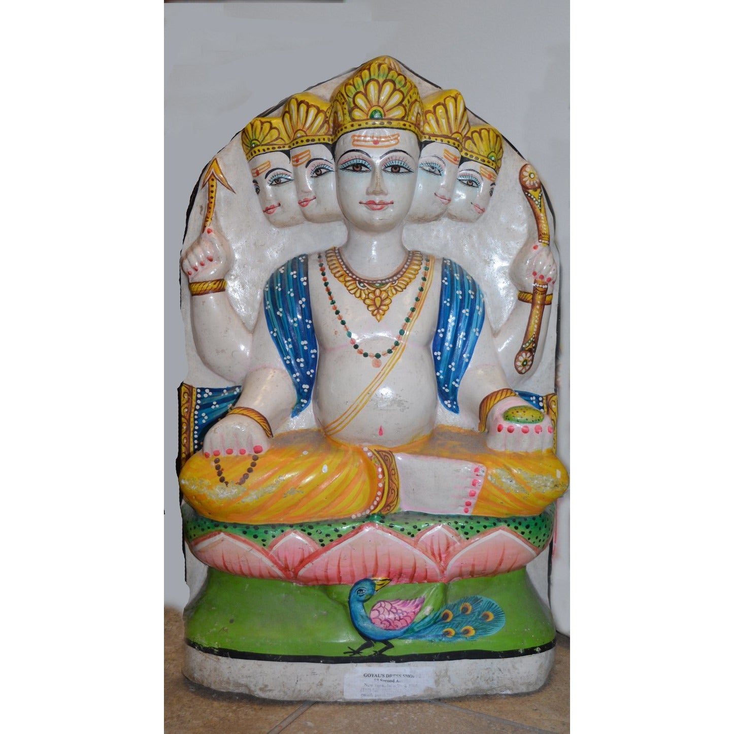 Kartikeya/Murugan/Skanda Marble statue - Vintage India NYC