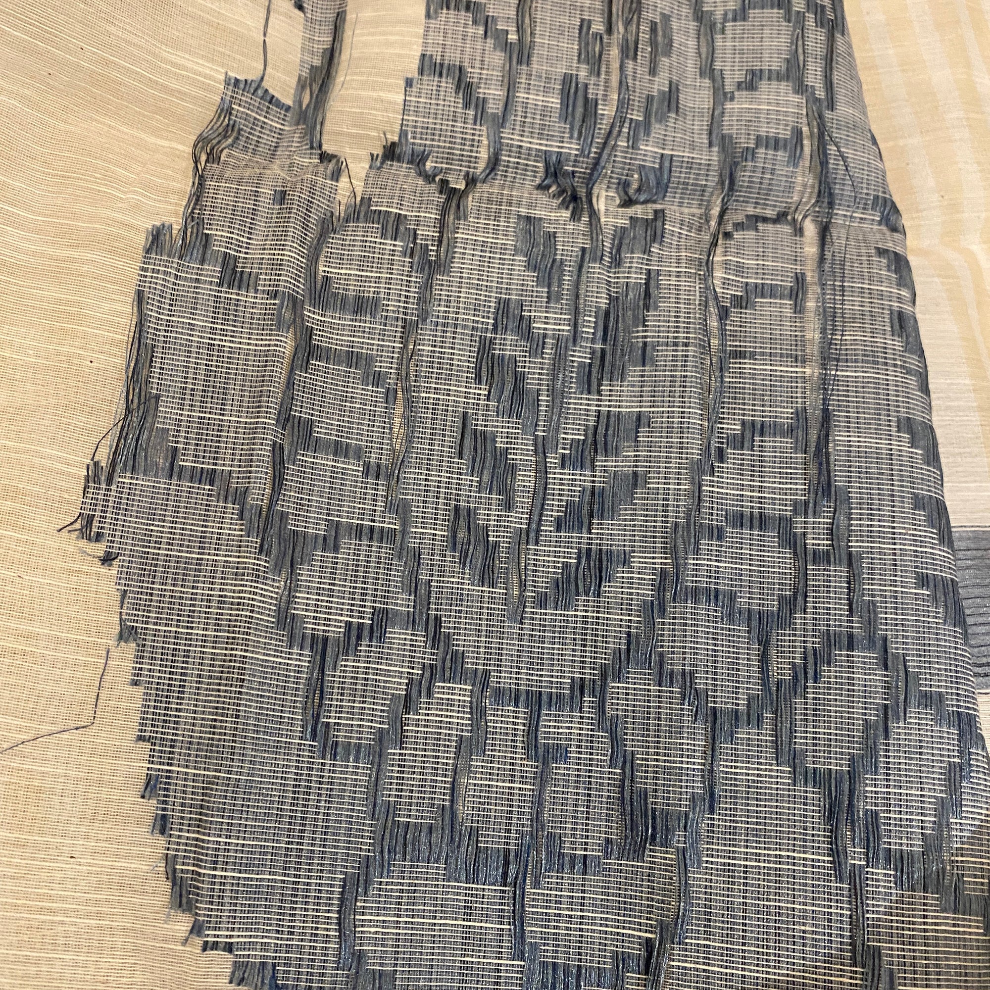 Ivory Handwoven Dupatta 8551 - Vintage India NYC