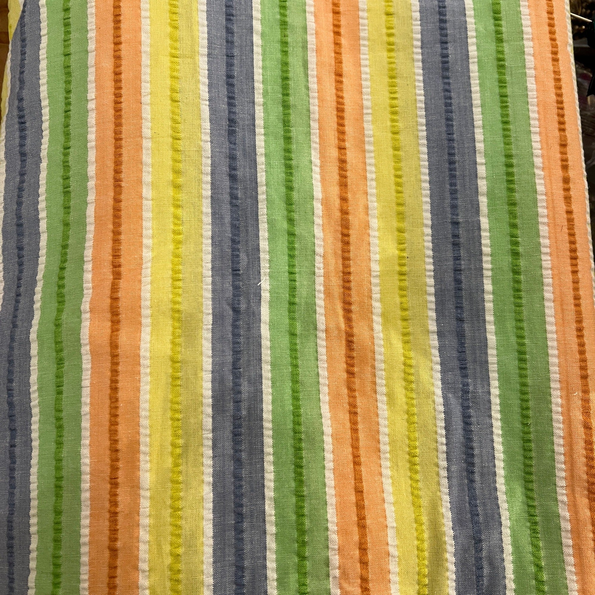 Seersucker Striped Full Bedcover - Vintage India NYC
