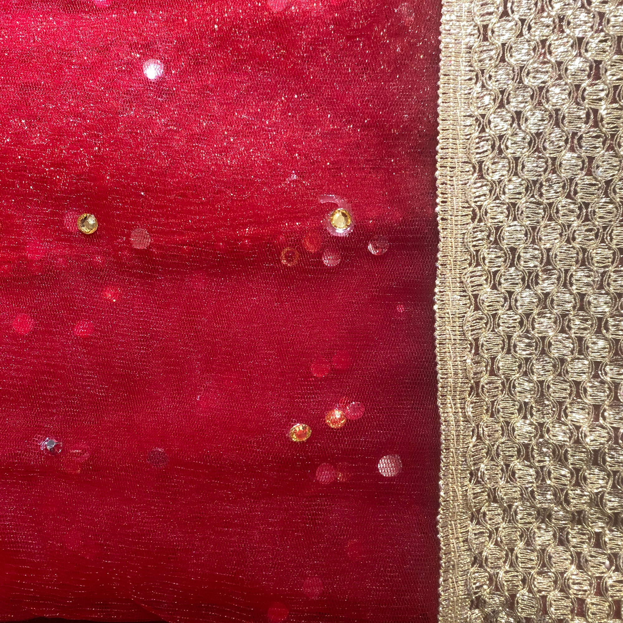 DT Stonework Dupatta - Vintage India NYC