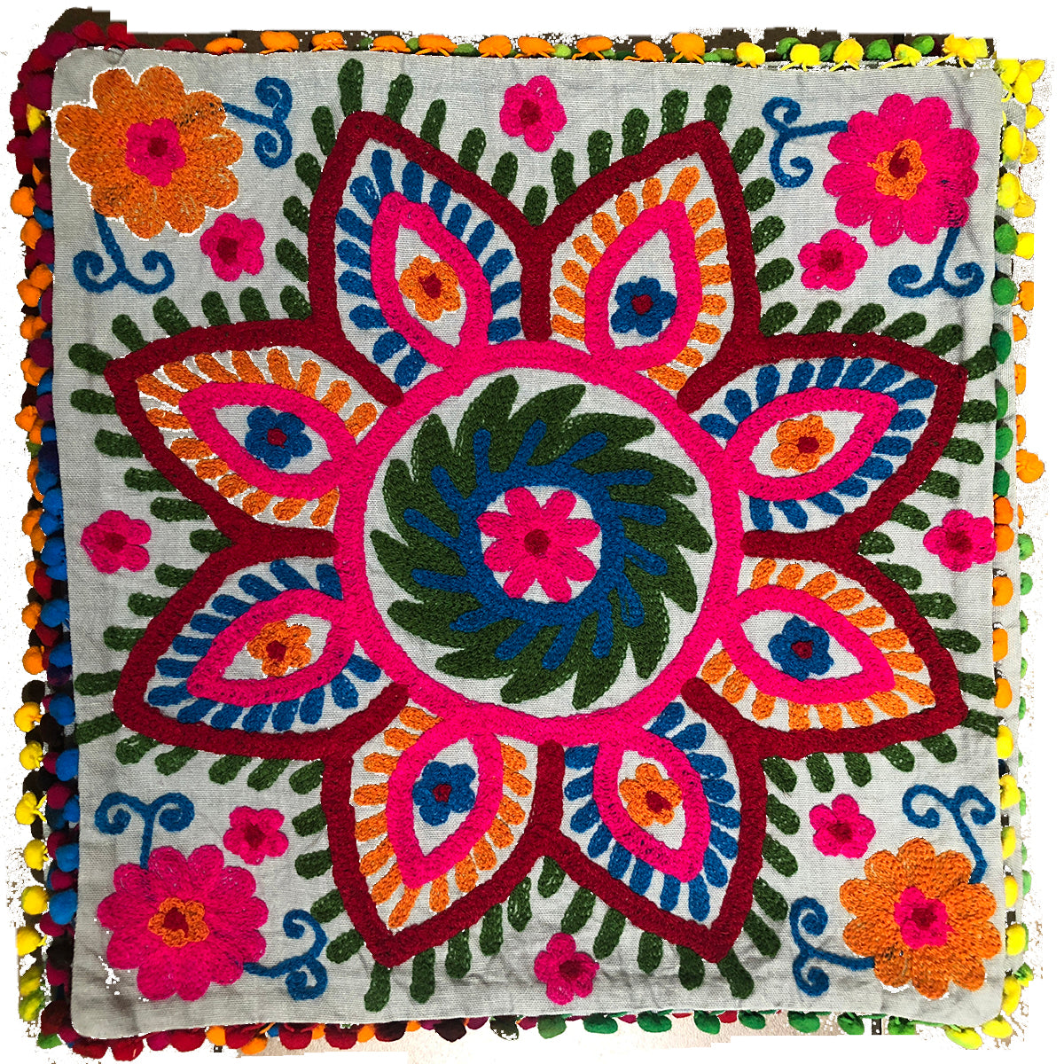 JM Suzani Embroidered Pillow Covers - Vintage India NYC