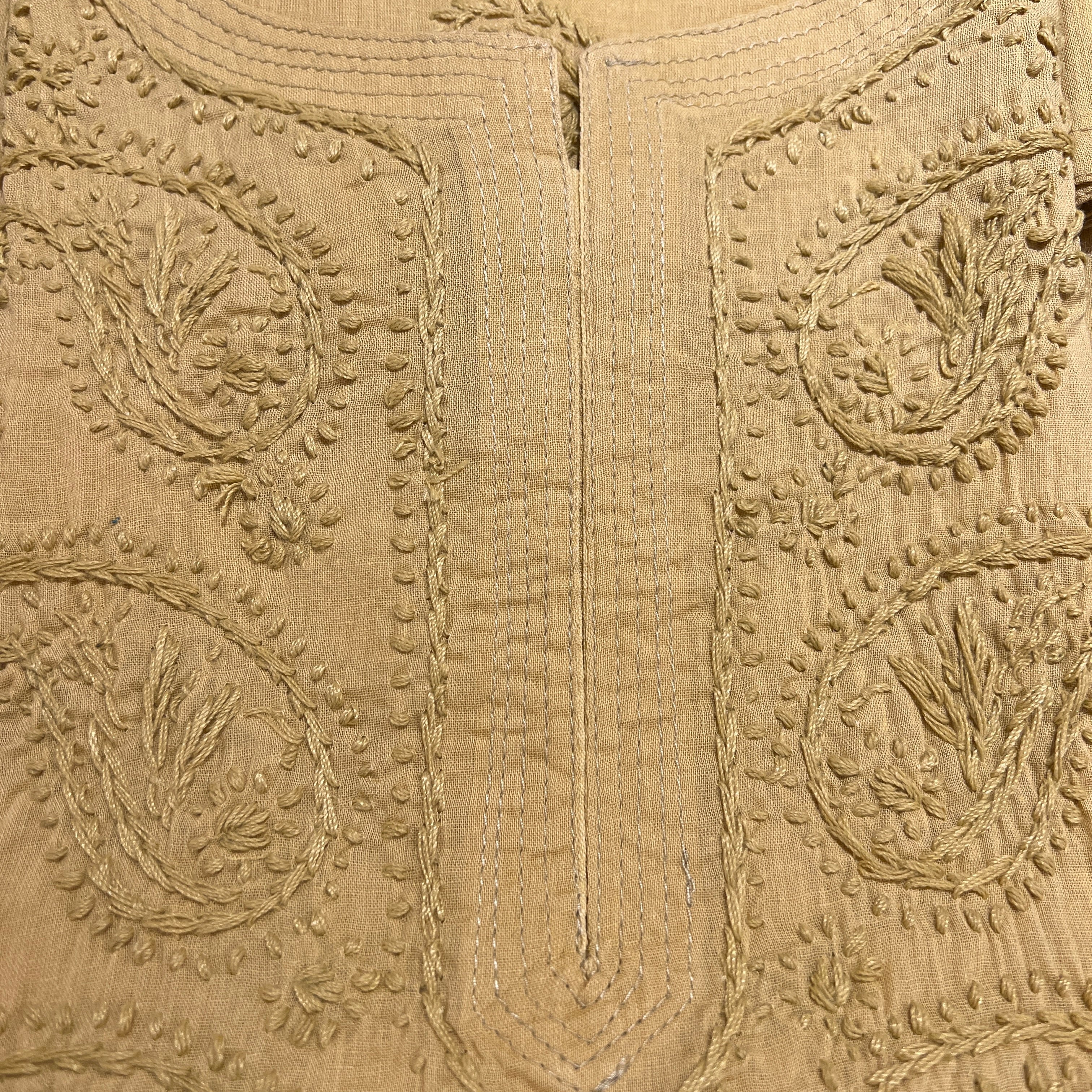 AR Short Embroidered Cotton Tunic Kurti-S - Vintage India NYC