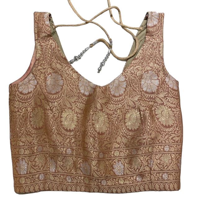 Brocade Saree Blouses-Size 28 - Vintage India NYC