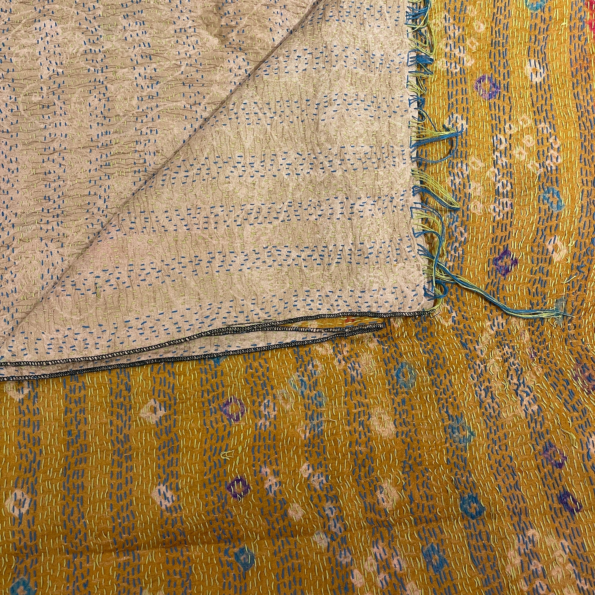 Silk Kantha Stoles - Vintage India NYC