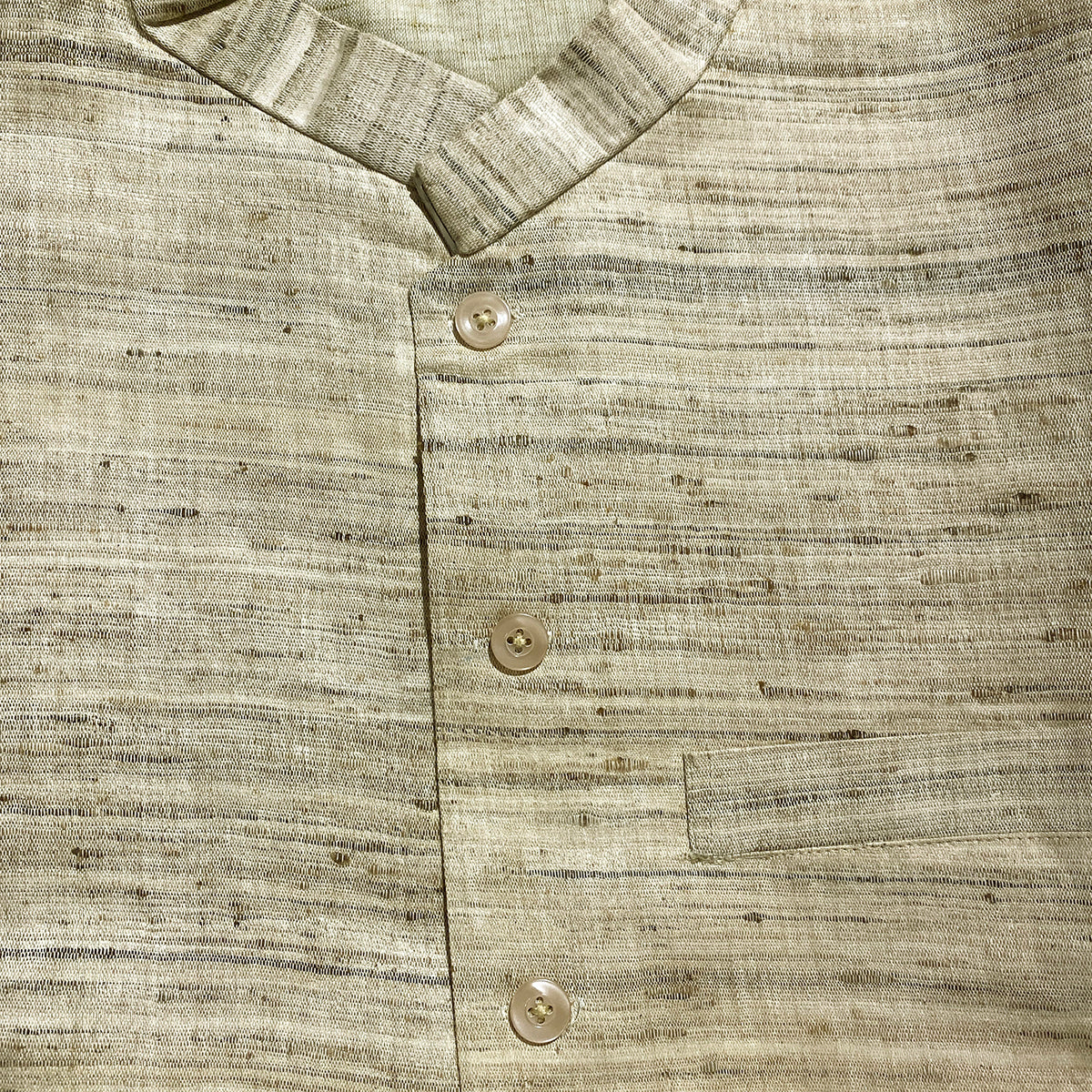 Natural Khadi Vest - Vintage India NYC