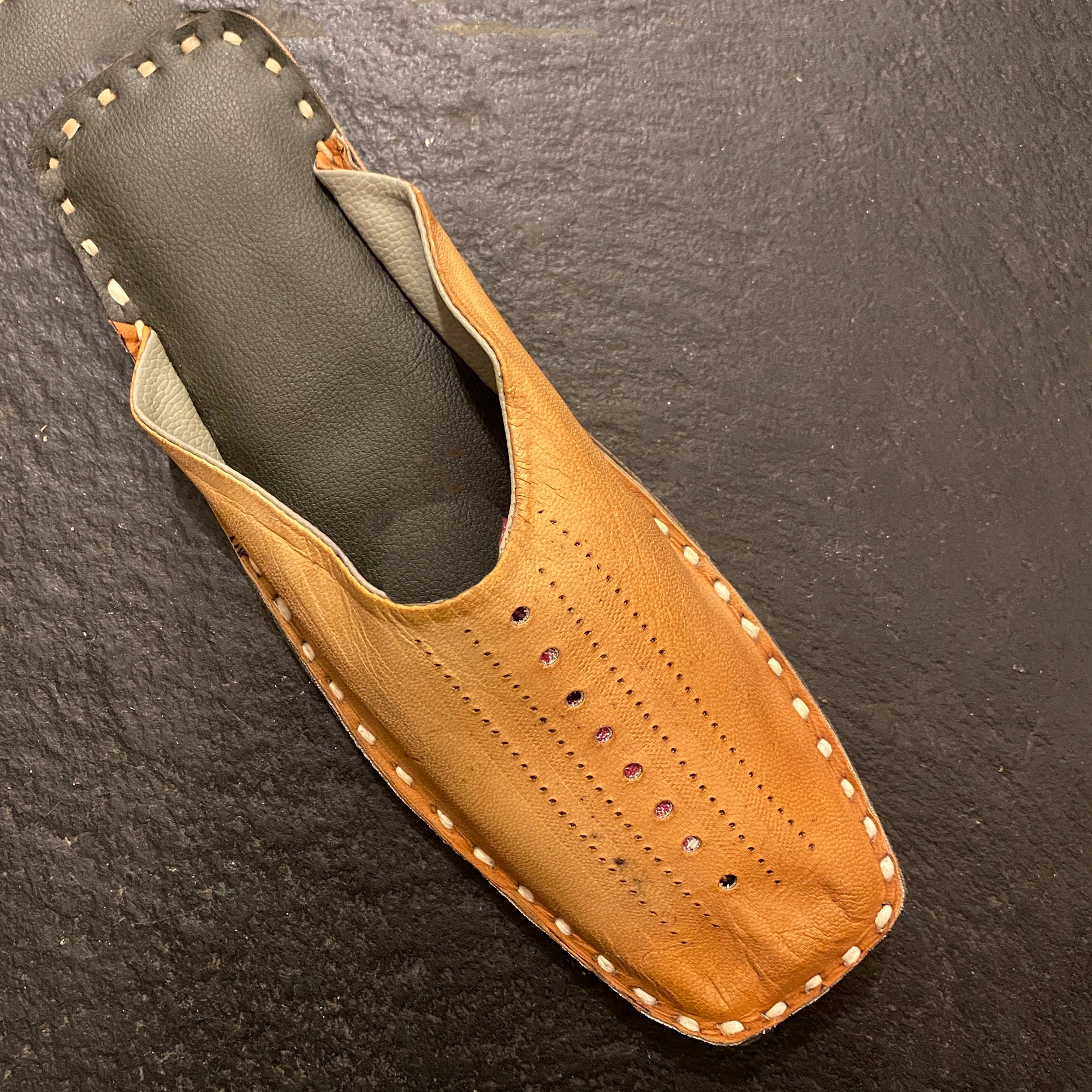 Leather Slide Shoe - Vintage India NYC