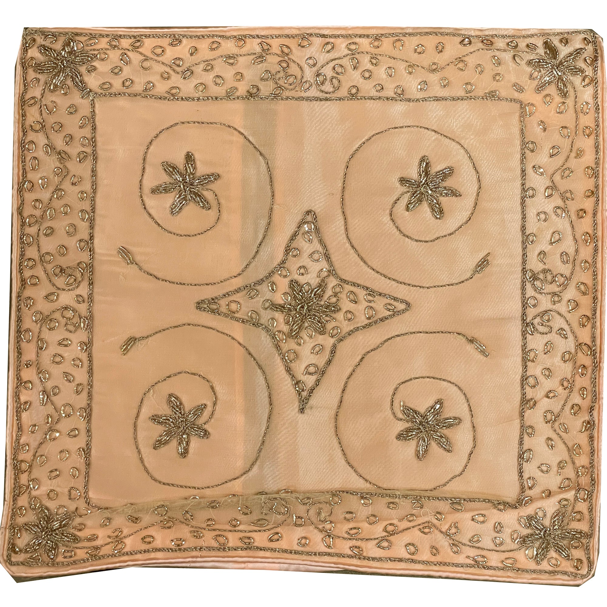 Hand Zardozi Silk Pillow Covers-7 Colors - Vintage India NYC