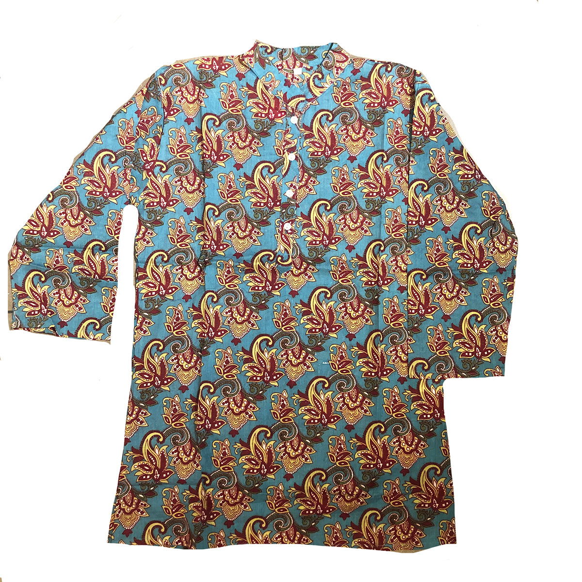VR Teal Floral Kurti - Vintage India NYC