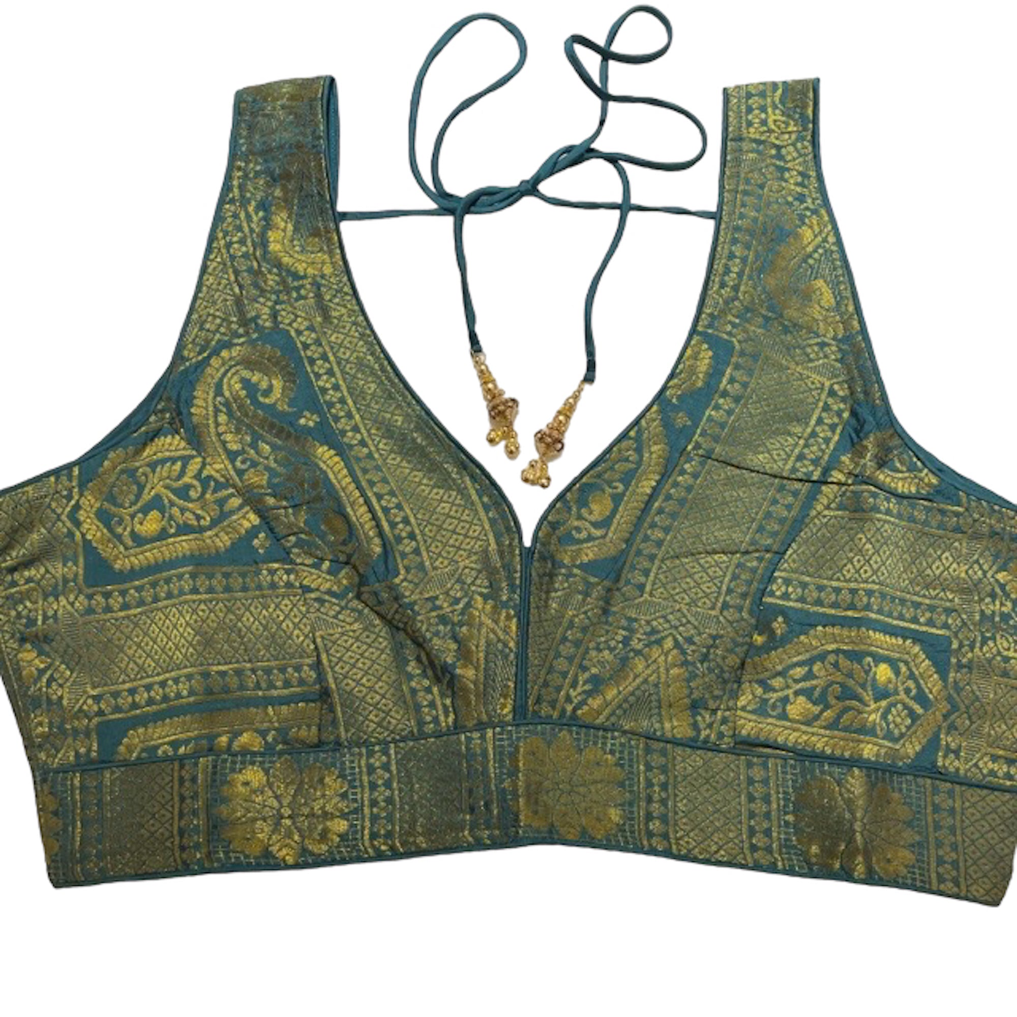 Brocade Saree Blouses-Size 42 - Vintage India NYC