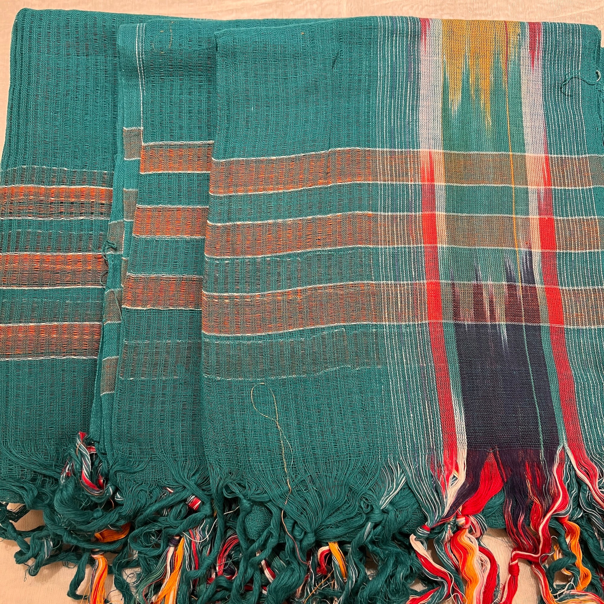 Handwoven Ikat Scarves-5 Colors - Vintage India NYC