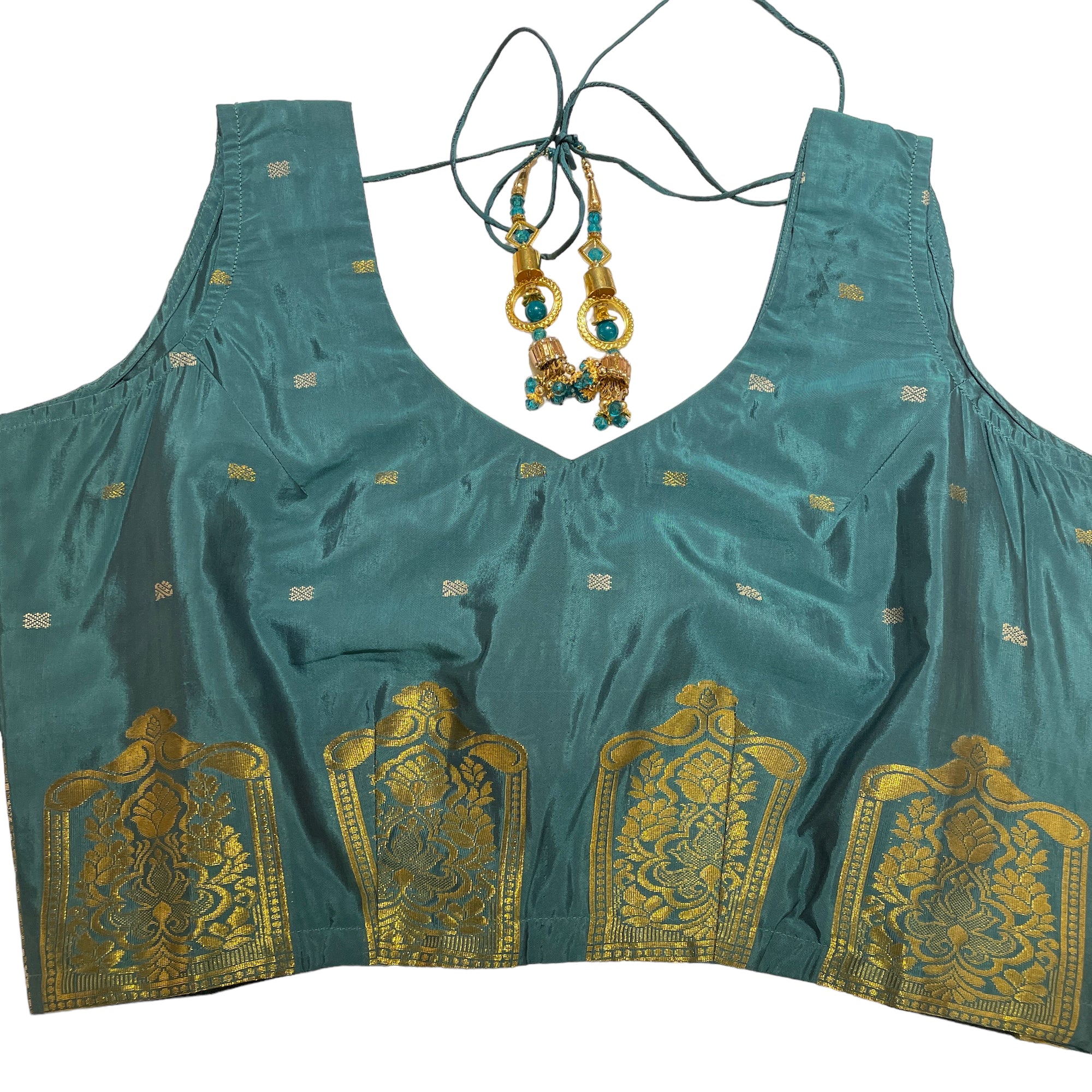 Brocade Saree Blouses-Size 42 - Vintage India NYC