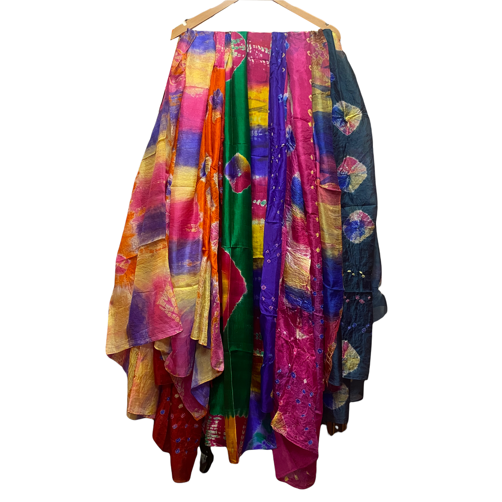 LH Bandhani Tie Dye Pure Silk Scarves - Vintage India NYC
