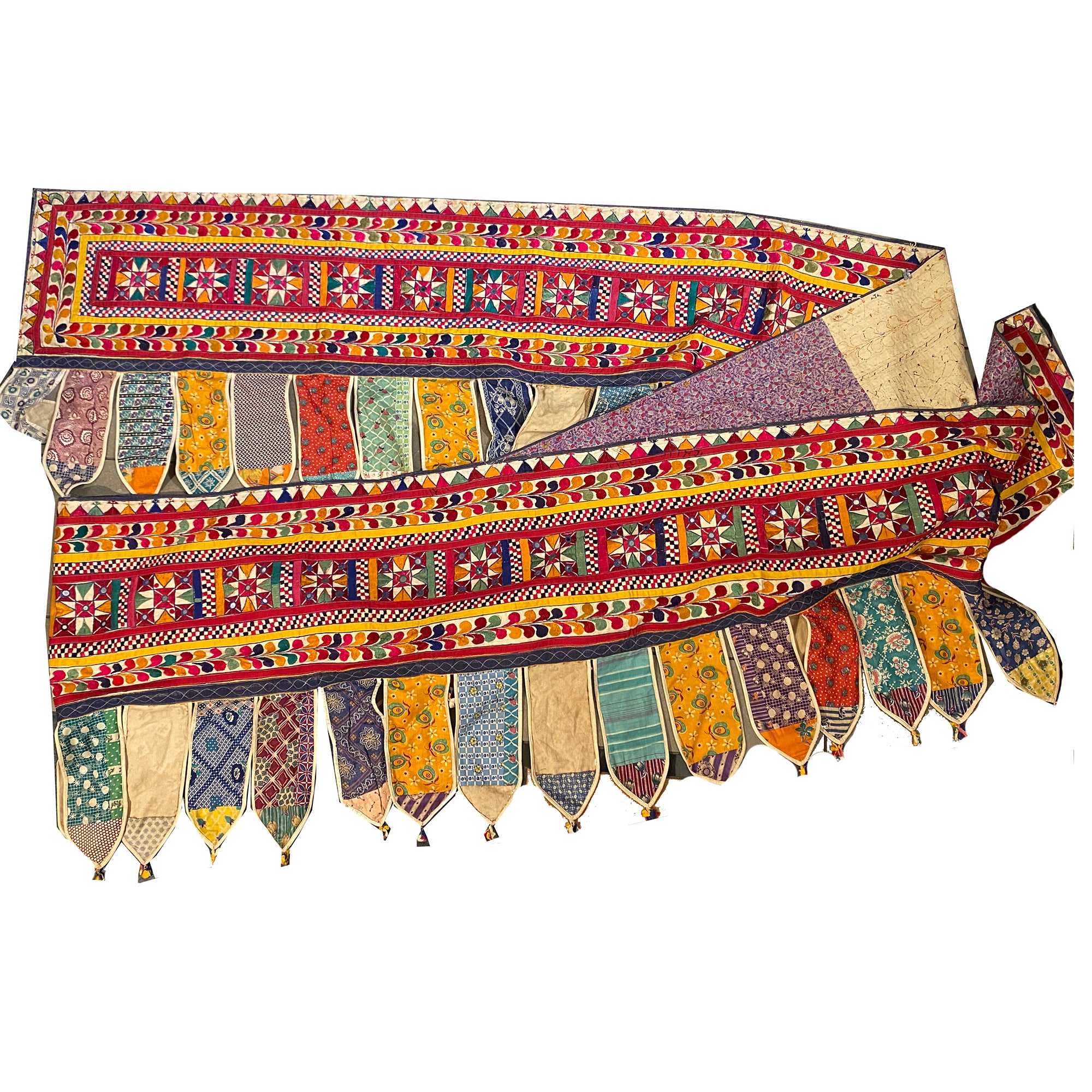 Vintage 19.5 Foot Colorful Toran - Vintage India NYC