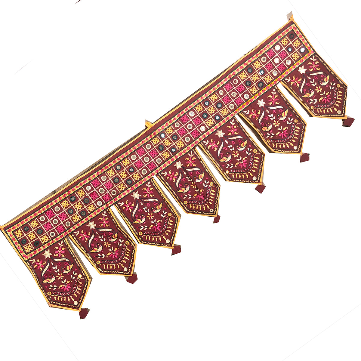 Vintage Maroon Toran - Vintage India NYC