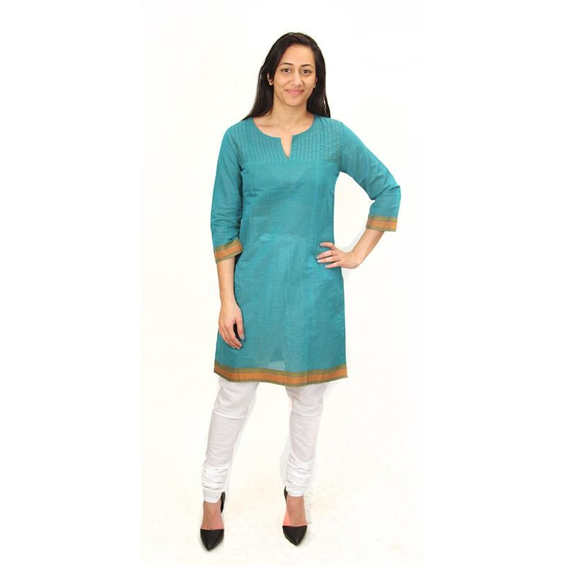 Peacock blue kurti - Vintage India NYC