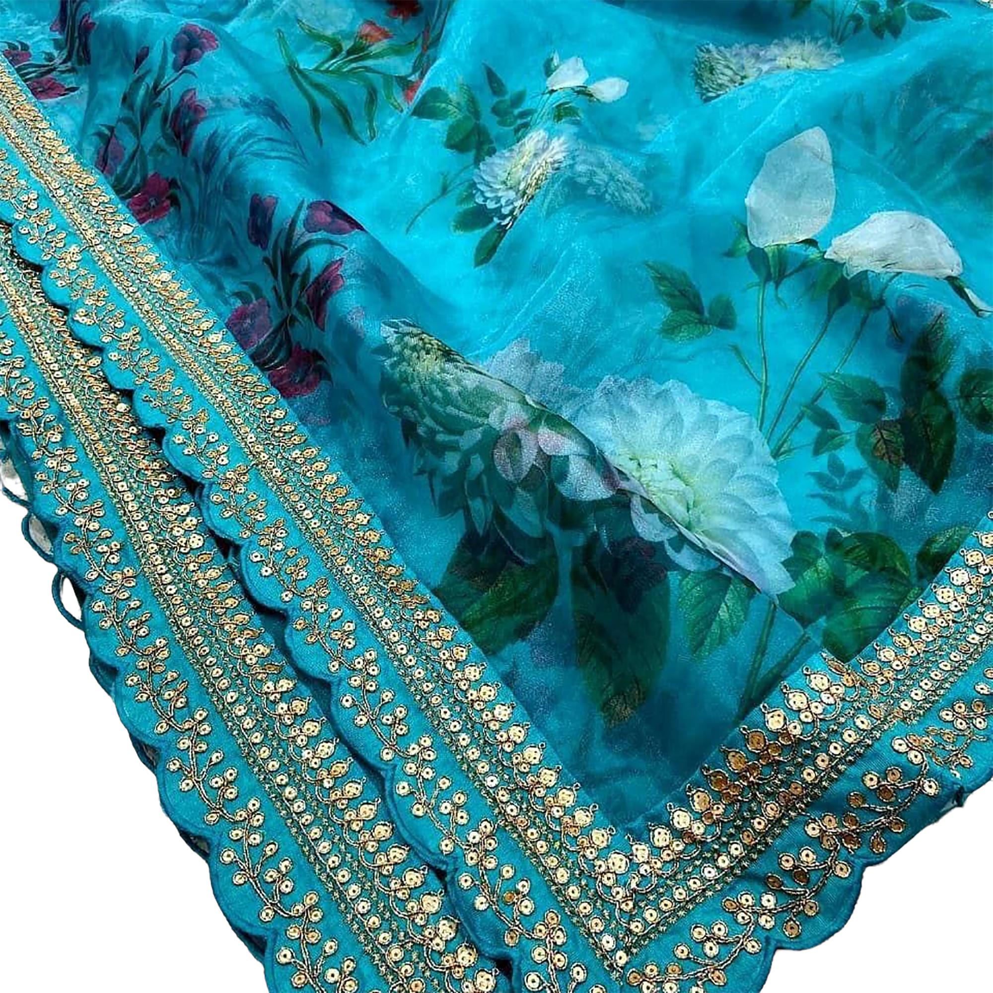 Floral Sarees-5 colors - Vintage India NYC