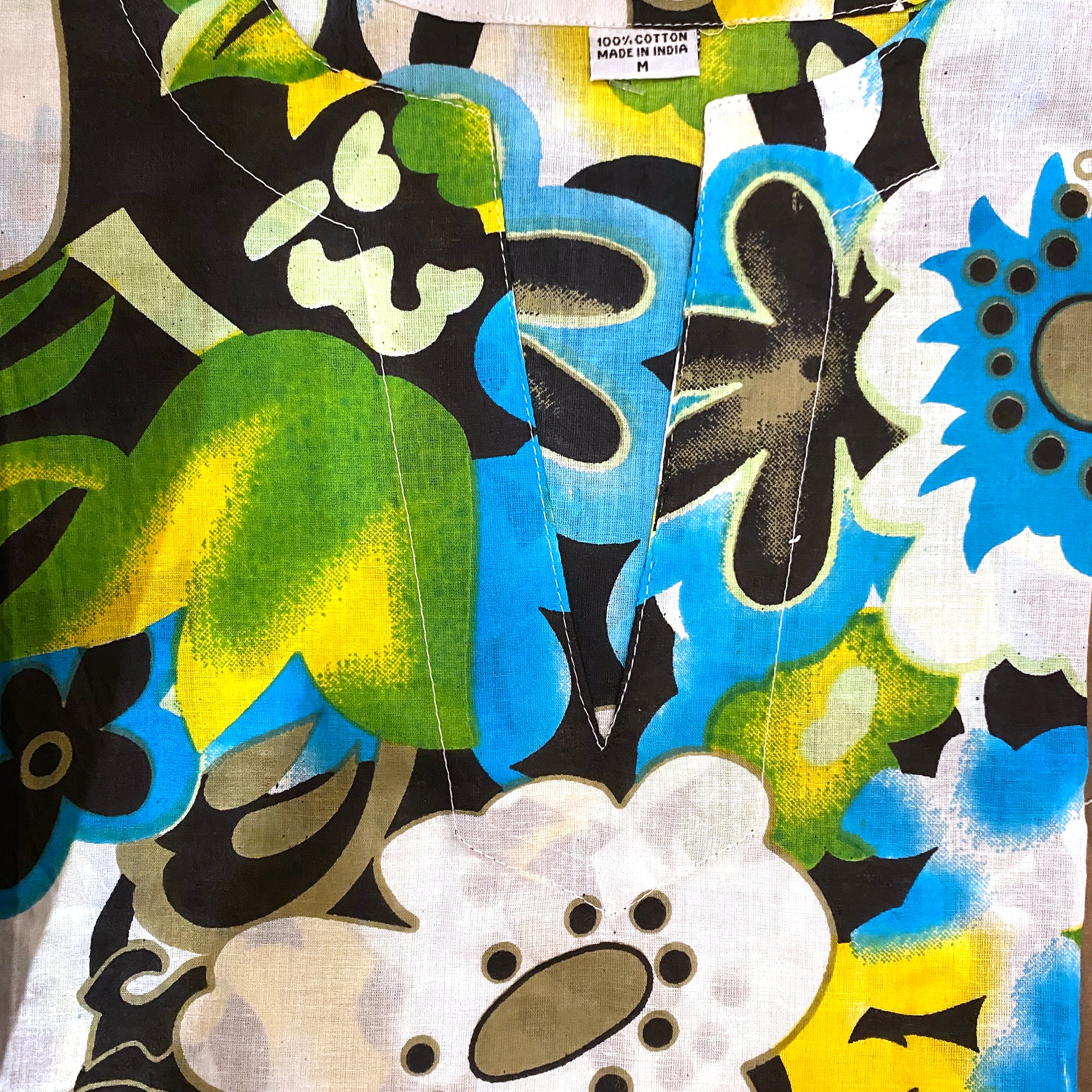 Floral Kurti Top 35 - Vintage India NYC